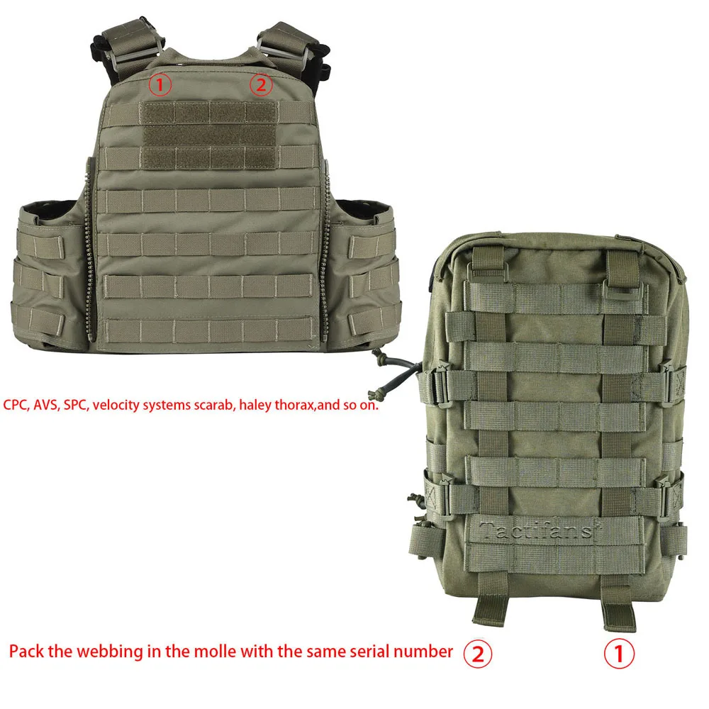 Mini bolsa de hidratação para caça militar, pacote de hidratação Molle tático, Rip Away IFAK Medical Pouch, Med Patch Pouch, pequeno, 2 em 1