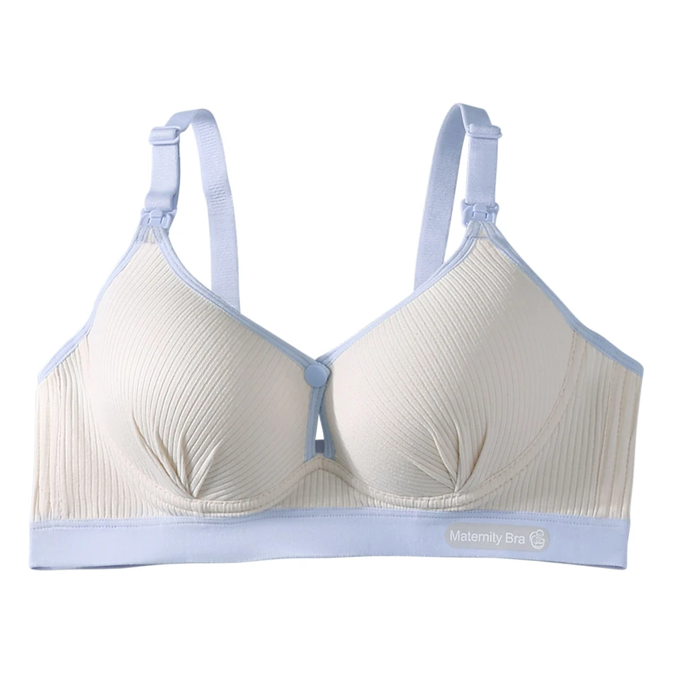 Maternity Supportive and Comfortable Nursing Bras Front Open No Underiwire Lightweight and Breathable Anti Sagging Gather Cups