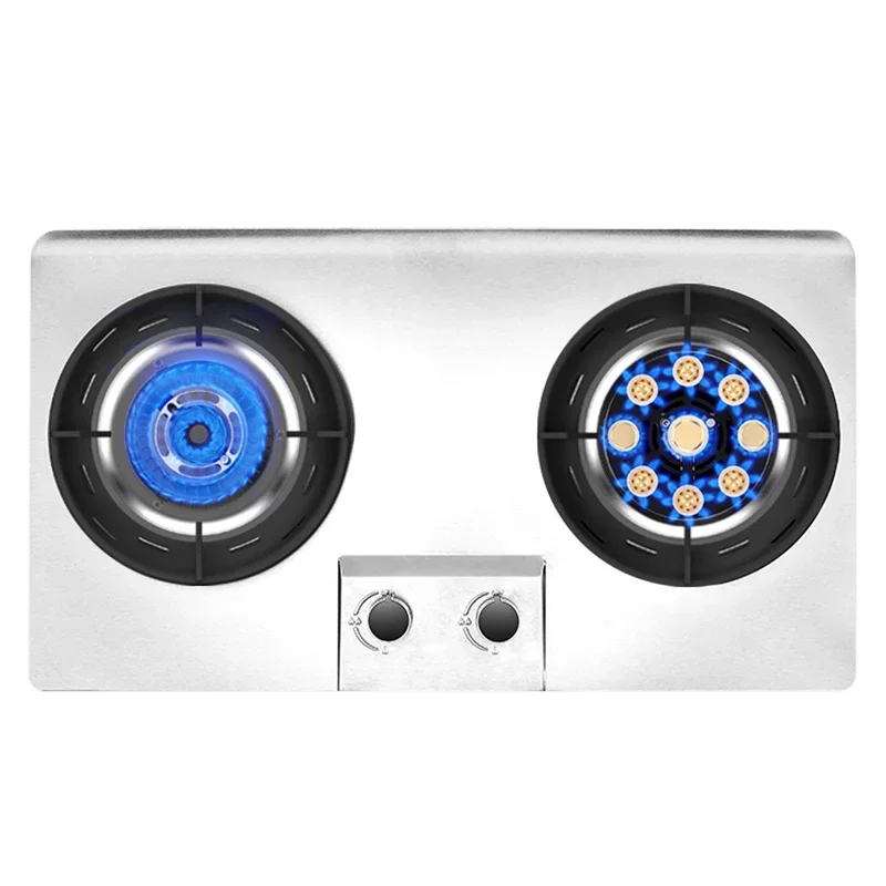 Gas Stove Dual Stove Household Embedded Natural Gas StoveLiquefied Gas Stove Fierce fire  Cooktop 2