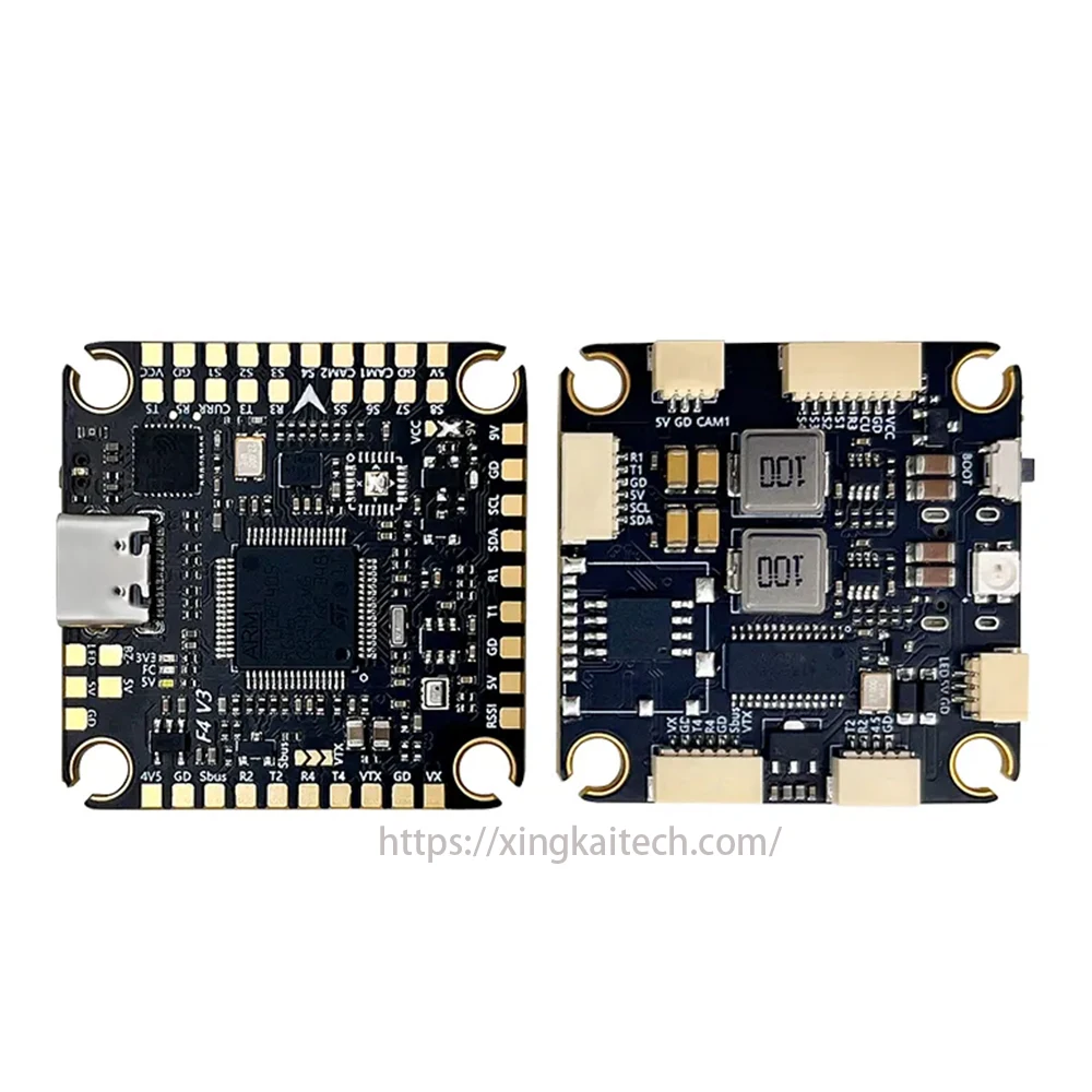 ESC 60A 4in1 soudé au contrôleur de vol, stacks de drones freestyle Betaflight avec câbles de puissance.