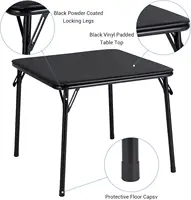 Ensemble table et chaises pliantes, chaises pliantes rembourrées en cuir, ensemble de table d'activités pour enfants pour manger, lire, jouer 3