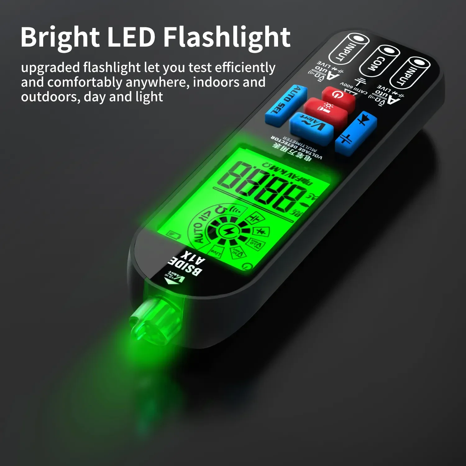 BSIDE A1X Voltage Tester Pen Multimeter Electronic USB Tester Breakpoint AC DC Non-Contact NCV Live Auto Diode Capacitance Hz digital multimeter multimeter tester voltage detector tester