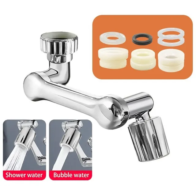 1080 ° Rotating Rotary Water Tap Nozzle for Faucet Attachment Rotating