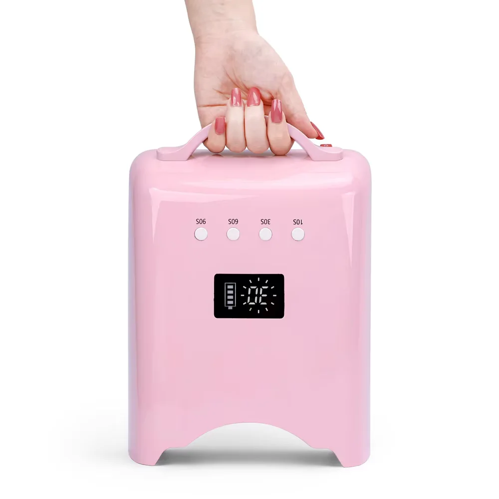10S Quick Dring Nail Lamp High End Salon Professional Purple Ray Nail Dryer 78W Double Hand 52K Battery Charge Manicure  Light 4