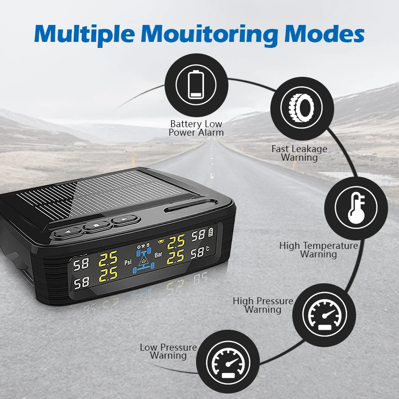 SPY 타이어 게이지, 자동차 액세서리, 타이어 압력 모니터링 시스템, 15 psi, 434mhz, 2 in 1 tpms 센서