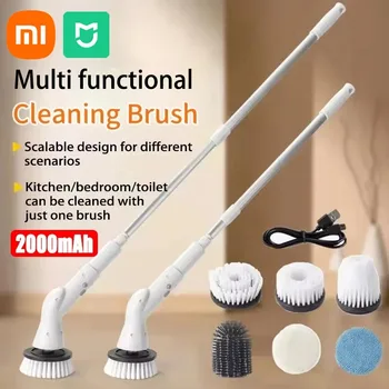 Xiaomi MIJIA 2000mAh 6-in-1 Spazzola per pulizia elettrica Intelligenza wireless Spazzola per pulizia rotativa Doccia Spazzola per pulizia Cucina Bagno 1