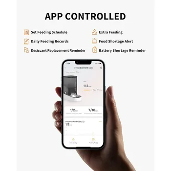 Automatic Pet Feeder, 3L WiFi Cat Dog Feeder, Schedule Feeding Pet Food Dispenser for Cats and Dogs,Feeders 2