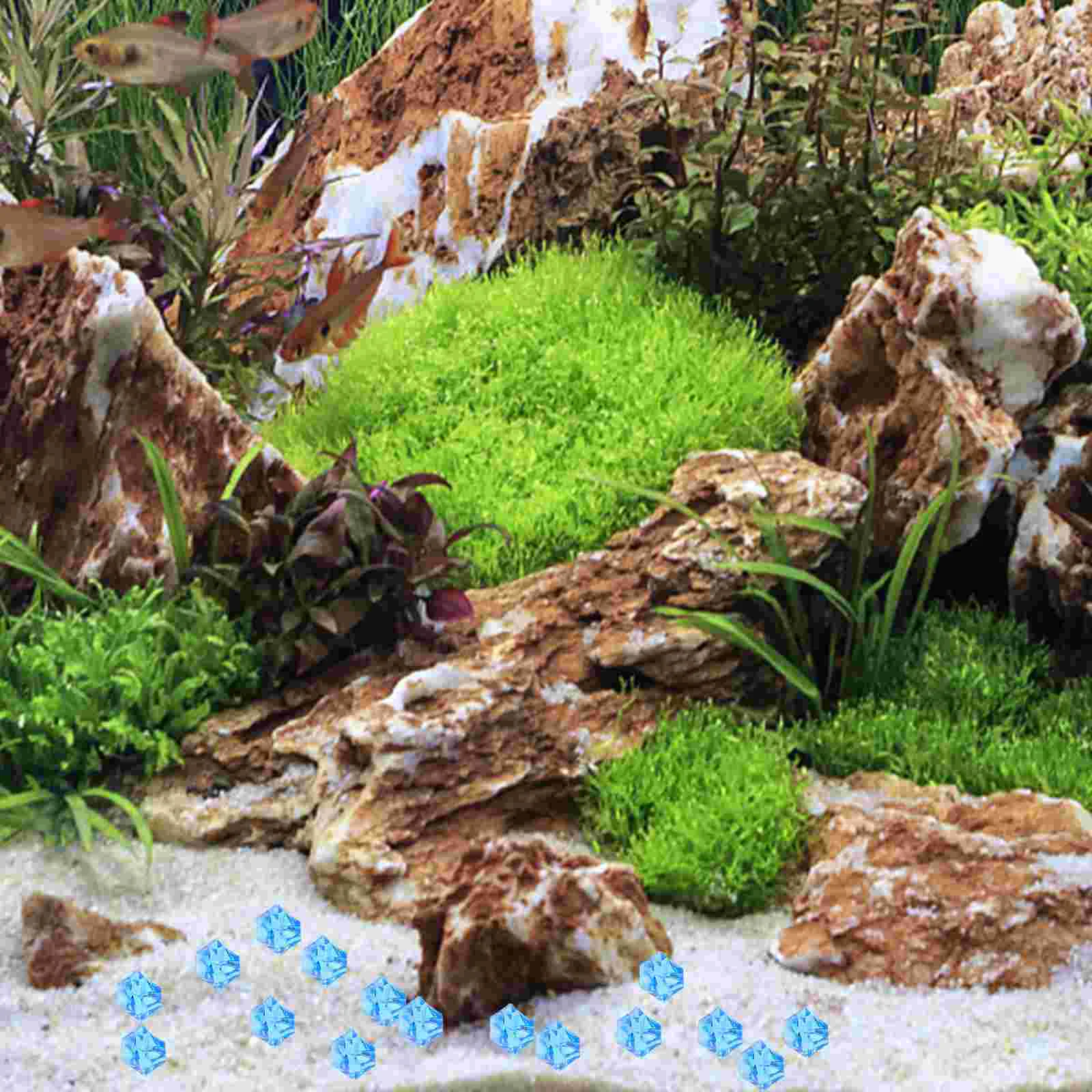 

450pcs Fake Ice Cubes Acrylic Ice Cubes Fake Ice Cube Fish Tank Photo Props