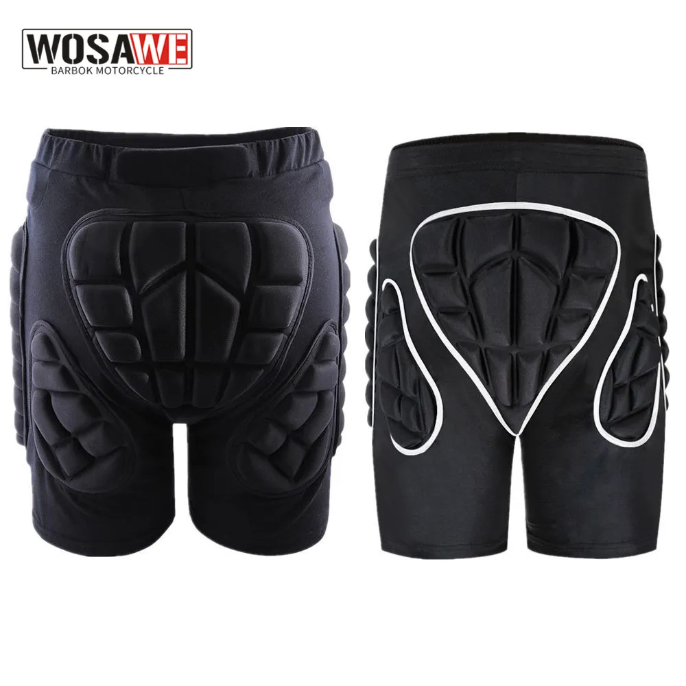 

WOSAWE Adult Protective Motorcycle Short Soft Pad Ski Snowboard Skating Body Protection Armor Pants Gear Motocross MTB Shorts