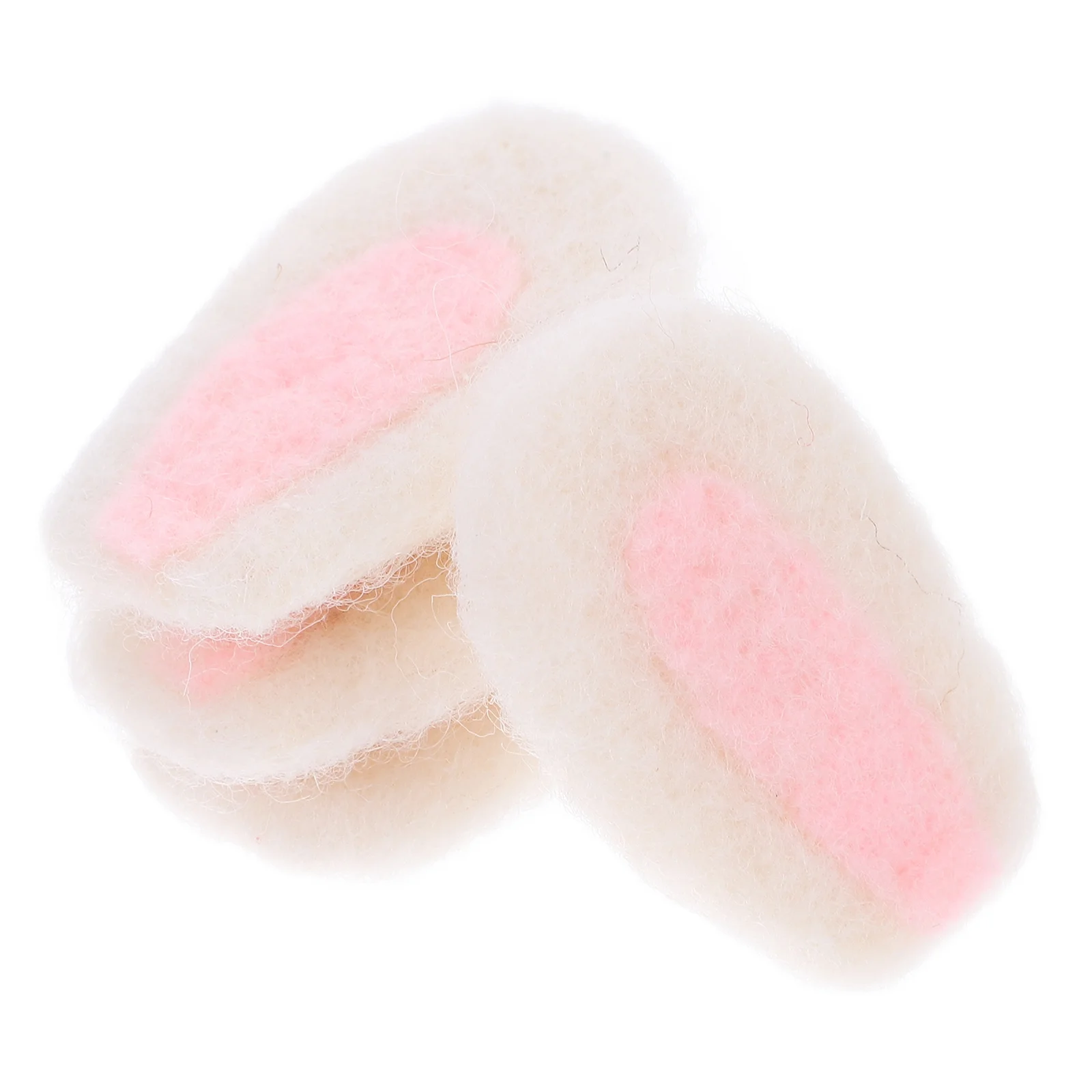 4 Pcs Rabbit Ears Wool Felt Diy Crafts Bunny Ears For Crafts Handmade Materials Felt Headdress Hairband Sewing