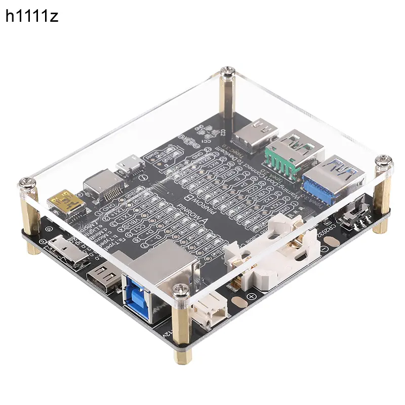 USB Cable Tester Board Data Wire Checker with Acrylic Case LED Indicator for Charging TYPE-C Micro Type A Type B Data Cable Test image 1