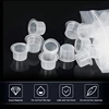 JC 100pcs Disposable Tattoo Ink Cups Plastic Pigment Clear Holder Container Caps Tattoo Permanent Makeup Microblading Supply 3
