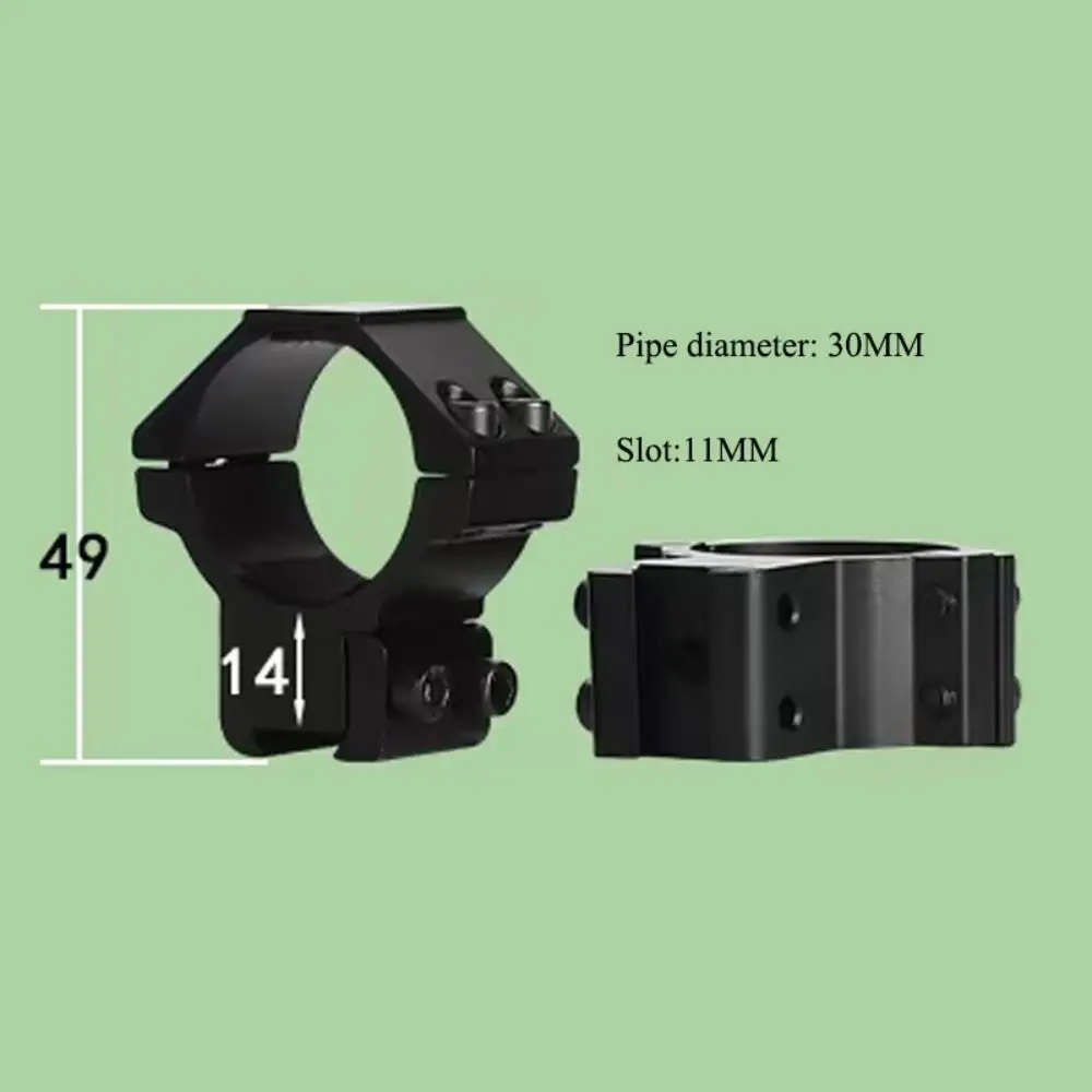 Hunting Rifle Scope Mount Ring Picatinny Rail Double Nails 11mm 20mm Dovetail Polishing Aluminum Alloy 2PCS