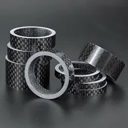 Premium Carbon Fiber Bike Headset Spacer Set - 11 Pieces (MATTE)