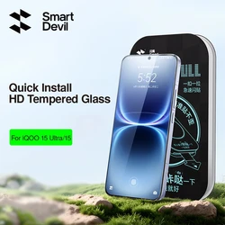 SmartDevil HD Tempered Glass Film with Auto - Dust Removal Kit - Clear Screen Protector for 2 pieces
