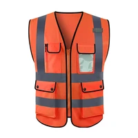 Blue Reflective Safety Vest with Pockets
