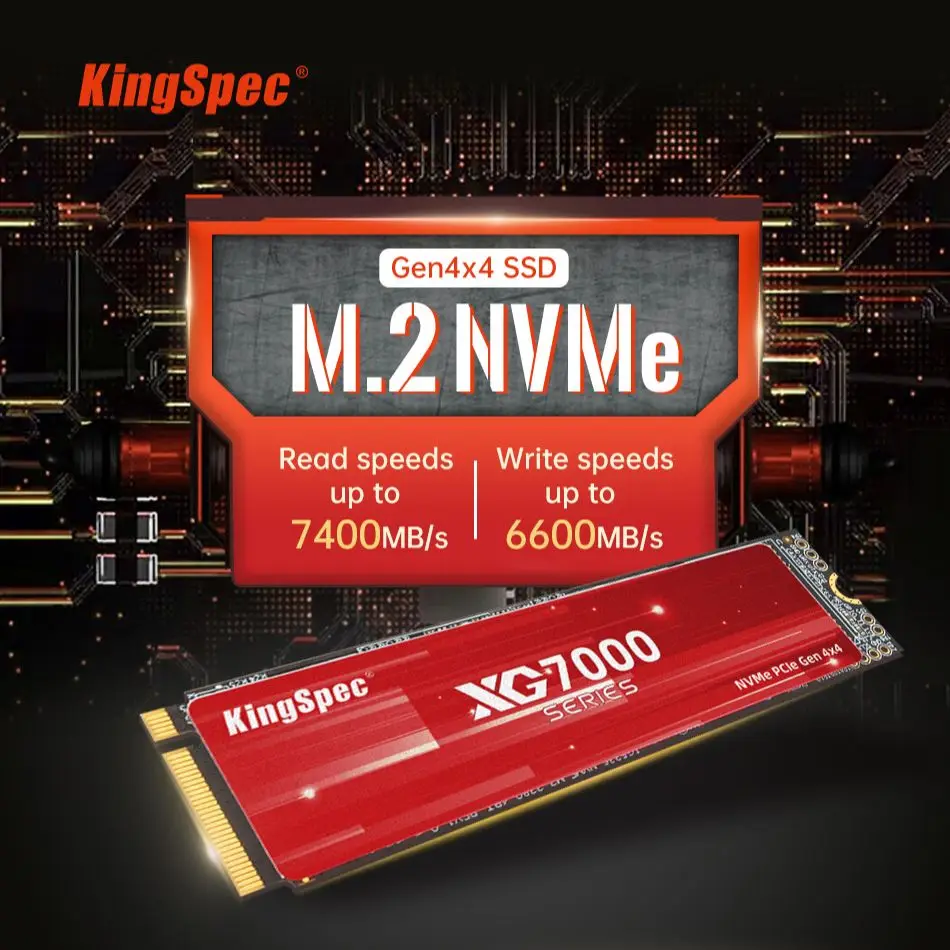 Kingspec-unidade de Estado Sólido Interna para Ps5 Ssd Unidades de Disco Rígido m2 Gen4 Nvme 1tb 2tb 4tb M.2 2280 Pcie 4.0 Hdd Disco Rígido