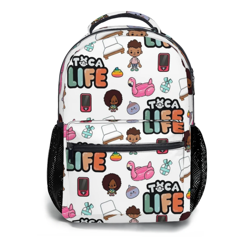 Toca boca Schoolbag For Girls Large Capacity Student Backpack Cartoon High School Student Backpack