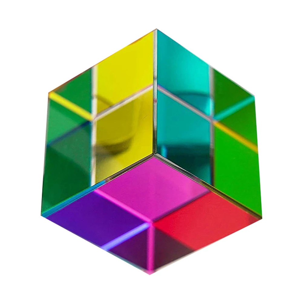 

Beautiful and Unique Design Optical Glass Cube Dichroic Cube Educational Toy Multicolor Perfect for Kids and Early Learning