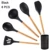 Best Silicone Cooking Utensil Set Wooden Handle Spatula Soup Spoon Brush Ladle Pasta Colander Non-stick Cookware Kitchen Tools 7