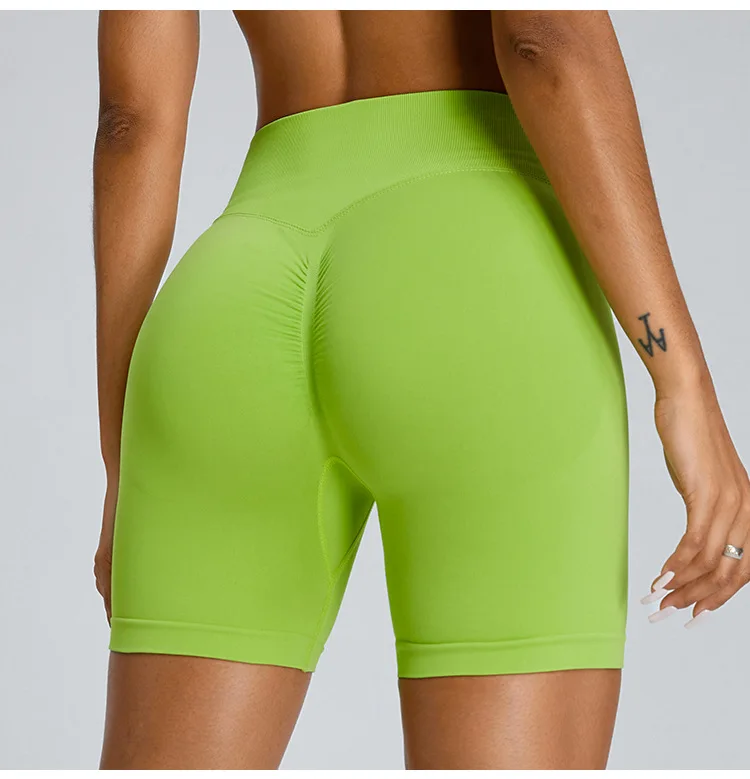 Seamless Yoga Shorts Women's Three-point High-waist Sweatpants Nude Quick-drying Fitness Yoga Clothes Gym Shorts Women Leggings