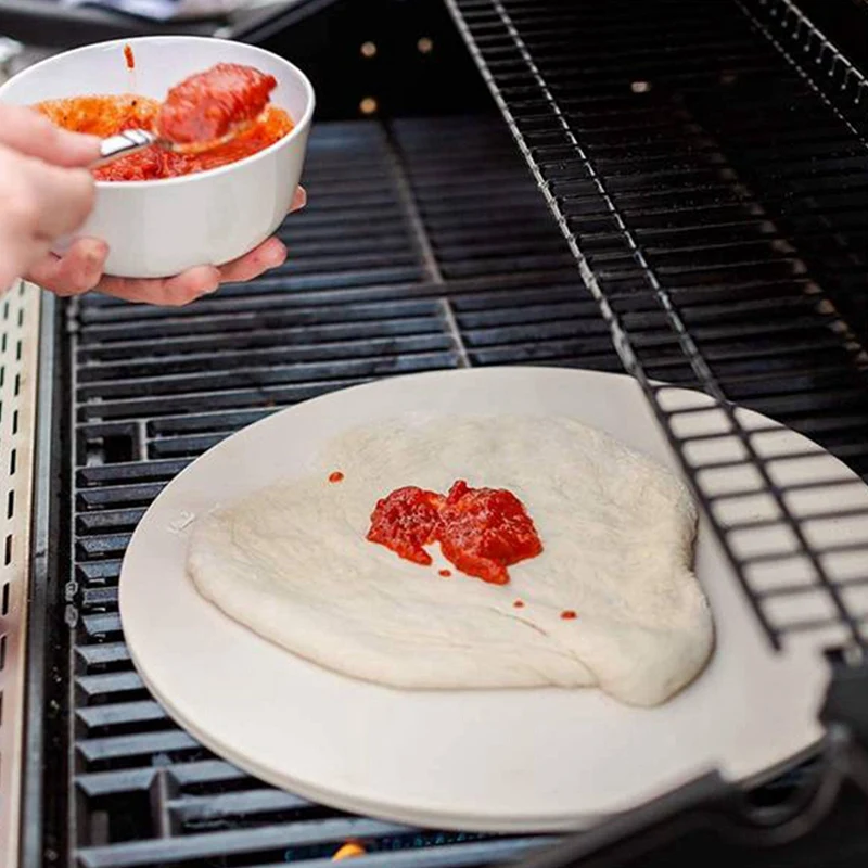 30.5Cm Round Pizza Stone For Baking Cordierite Pizza Stone Plate For Bbq Grill Oven Cook And Serve Bread Cheese pizza bakeware