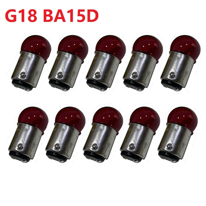 10PCS G18 BA15D Light Bulb 5W 12V 1511 halogen Lamp auto Bulbs Lighting Boat Signal Auto Source 12V 2pcs motorcycle led lights g18 r5w r10w 6v 12v 24v 48v auto bulbs equipment indicator smd 3014 chips signal lamp