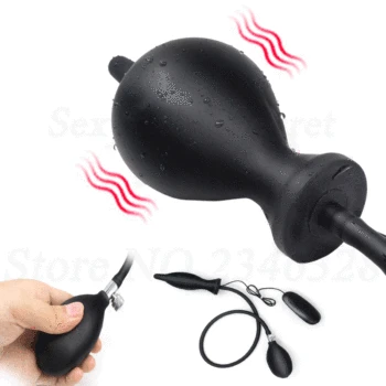 Inflatable Butt Plug Anal Dilator Vibrating Prostate Massager Huge Big Anal Balls Sexy Toys for Men Women 18 Adult Buttplug. 4