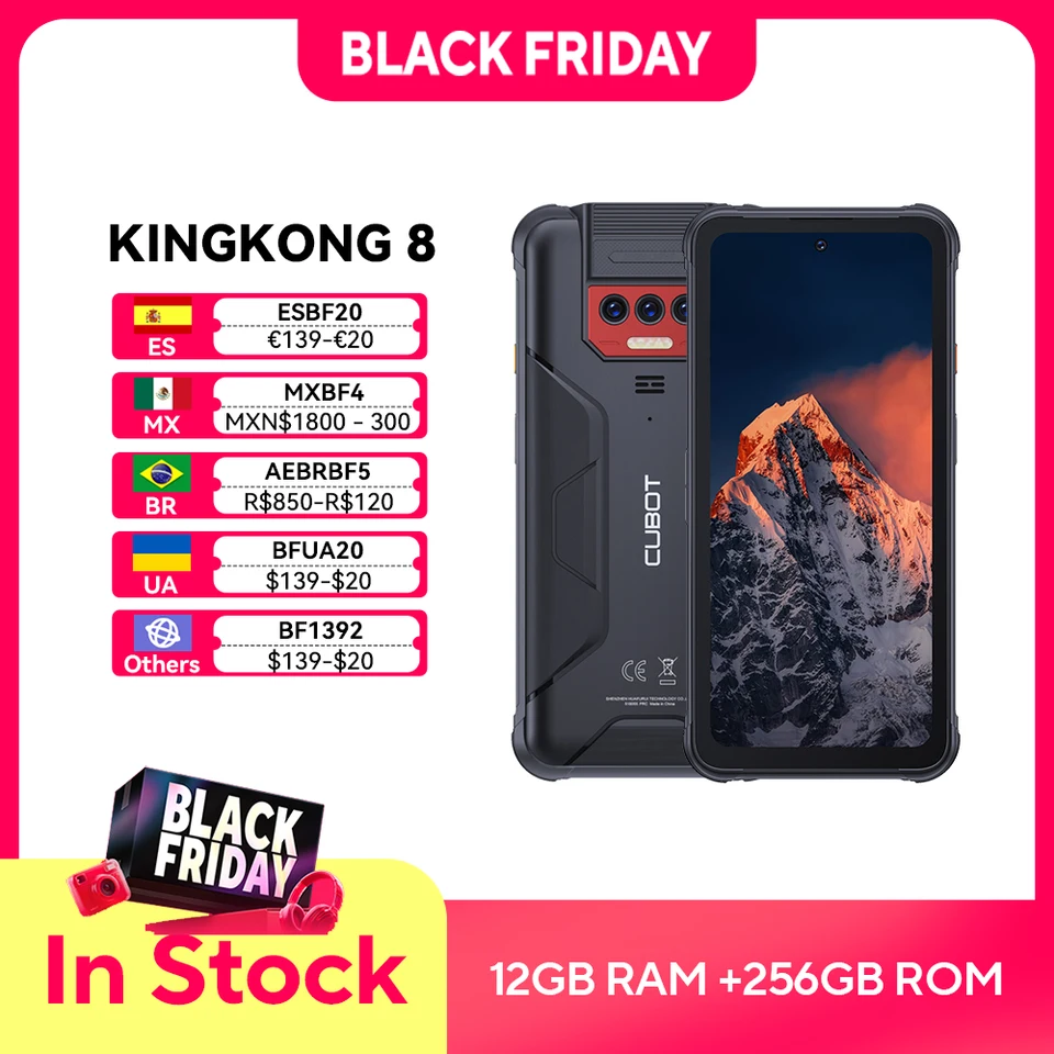 Cubot KingKong 8, Waterproof Rugged Smartphone Android 13, 12GB