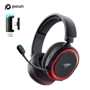 Picun G2 2.4G Wireless Gaming Headset Bluetooth Headphones 5ms Low Latency 7.1 Surround ENC Mic For PC PS4 PS5 Phone Switch 1