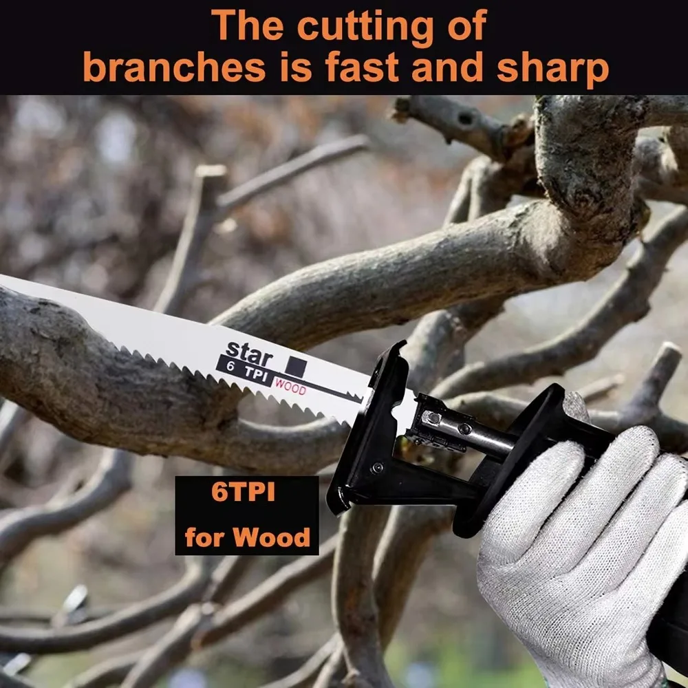 Reciprocating Saw Blades 1set Reciprocating Saw Blades Saber Saw Handsaw Multi Blade For Cutting Wood Metal PVC Tube Power Tools Accessories
