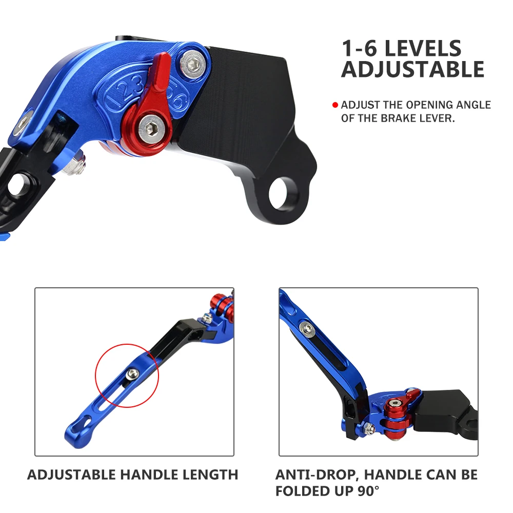 Motorcycle Folding Extendable Adjustable Handle Lever Brake Clutch