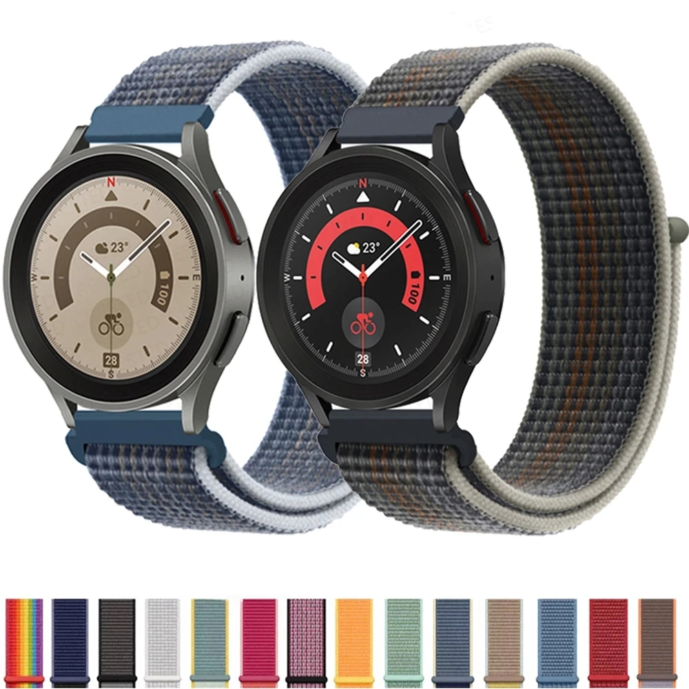 

Ремешок нейлоновый для Samsung Galaxy Watch 5/pro/4/Classic/46 мм/42 мм/active 2/Gear S3, браслет для Huawei watch GT 2 3 pro, 20 мм/22 мм