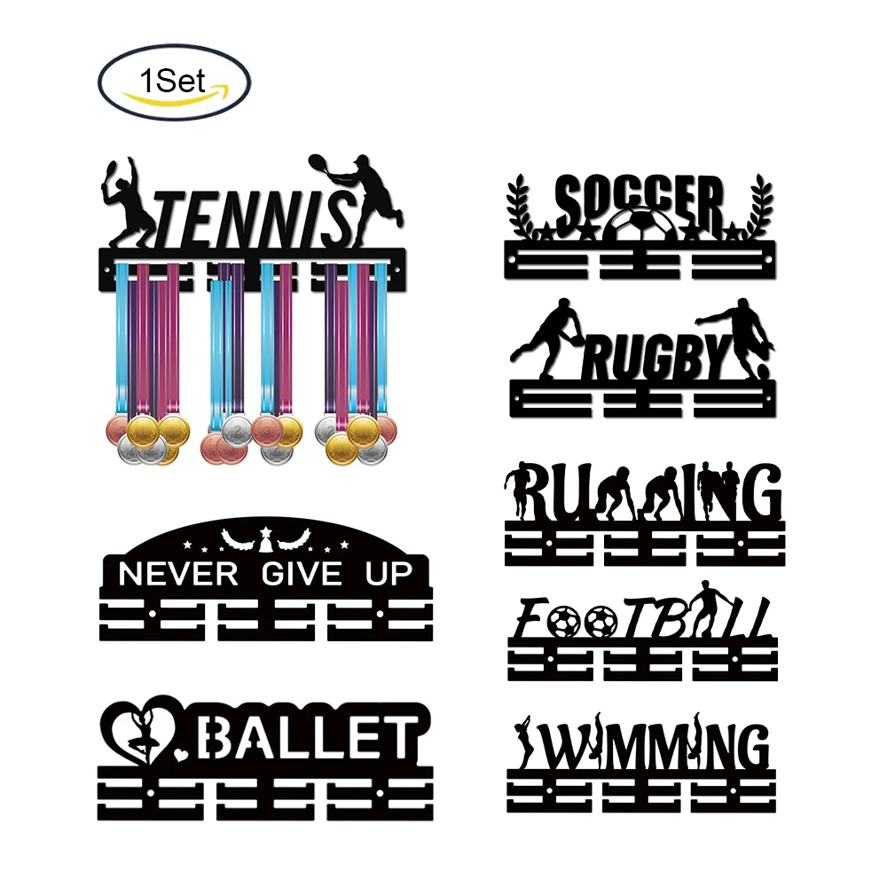 Porta Medaglie Taekwondo SUPERDANT - Display Per Premi Sportivi, 40x15cm, Nero - Foto 6