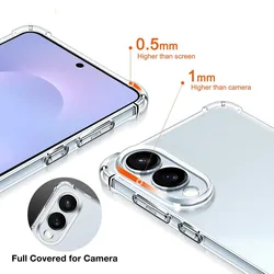 3D Airbag Silicone Soft Case with Clear Back Cover - Ultra Thin Protective Shell - Galaxy S25 Ultra