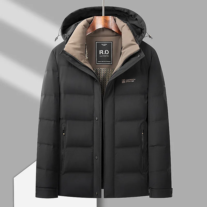 

Зимняя новая простая и универсальная утепленная куртка с капюшоном для людей среднего и юношеского возраста, модная теплая куртка с защитой от холода