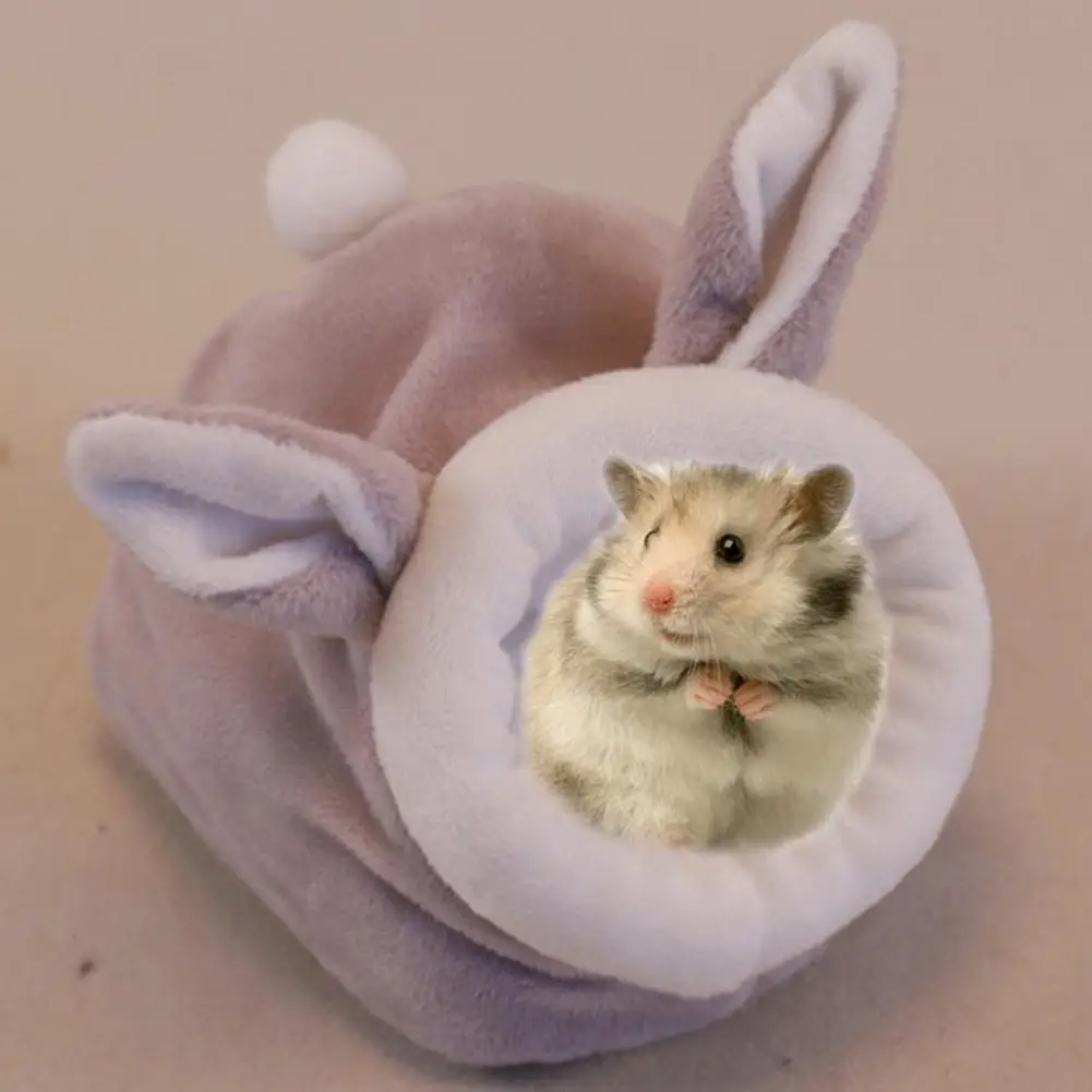 Plush Hamster House Cage Rabbit Squirrel Winter Warm Mat Guinea Pig Nest Hamster Nest Sleeping Bag Beds Guinea Pig Cage