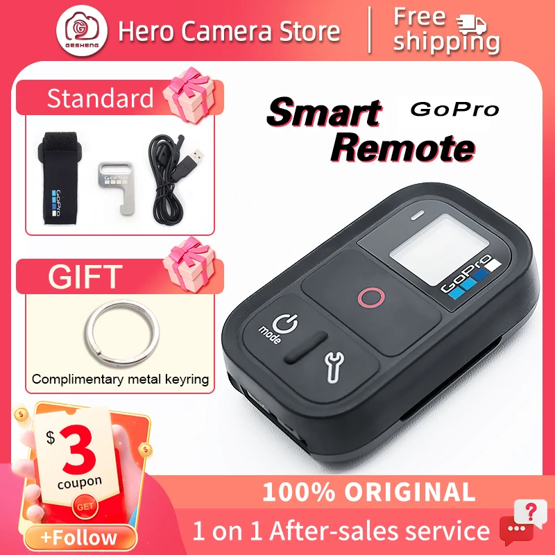 GoPro Wireless Remote Control Upgraded version For MAX hero8 hero7 hero6 hero5 hero4 3 accessories wireless controller ARMTE-002 wireless remote control