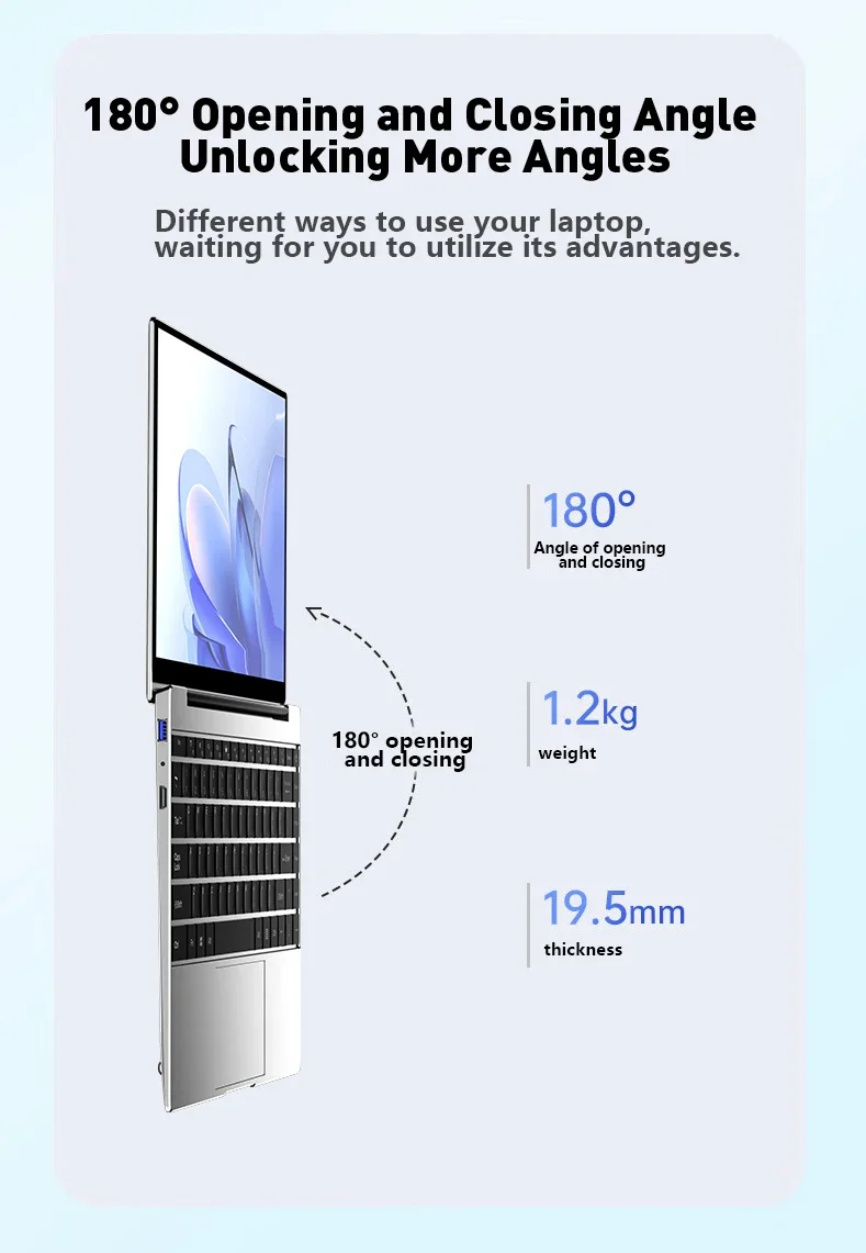 LENO 14.1″ Ultra Slim Laptop Windows11 16GB RAM 2TB SSD Intel N3700 Notebook Gamer 1920*1080 Display Office Study Computer PC