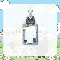 Kpop BOYNEXTDOOR Cartoon Card Insertion Frame Keychain SUNGHO RIWOO JAEHYUN TAESAN LEEHAN Card Storage Pendant Accessories Gift 2