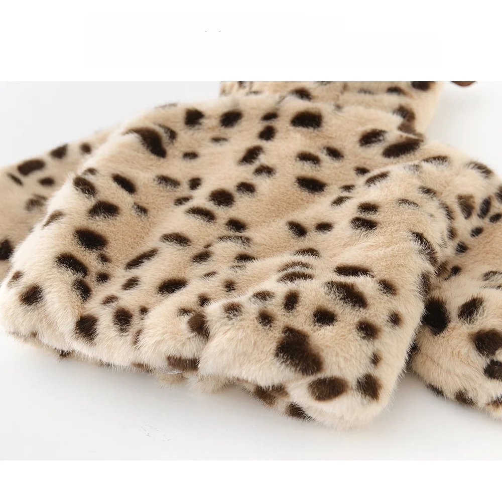 Winter Baby Mädchen Kleidung Leopardenmuster Kapuzenmantel Warme Fleece Gefütterte Jacke für 6M-3Y Kinder – Detail 5