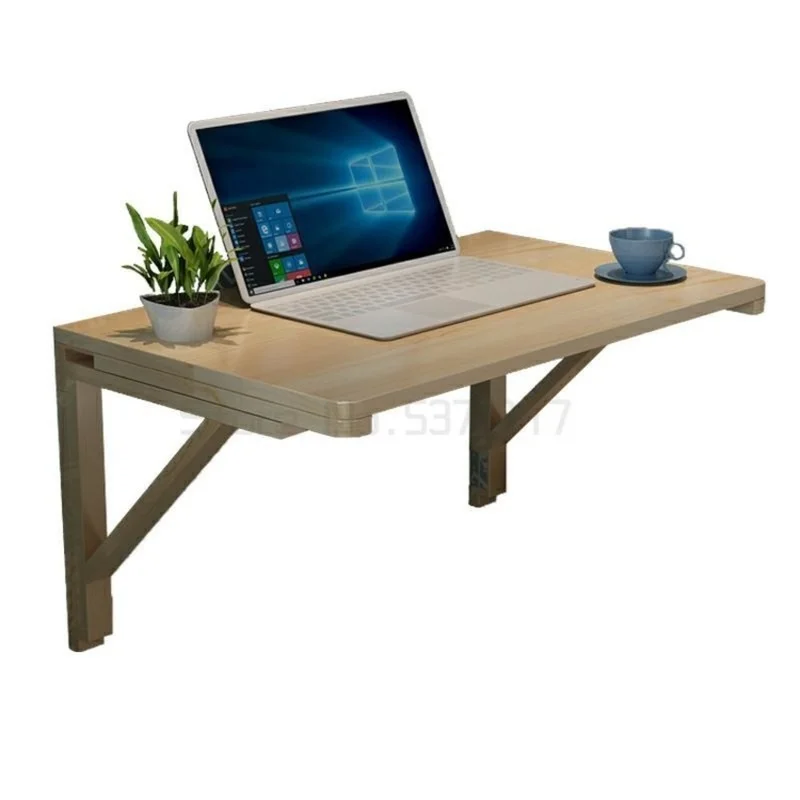 Mesa de colgante de doble soporte, mesa de pared plegable de madera sólida, mesa colgante de ordenador - AliExpress Muebles