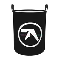 Aphex Twin Print Round Laundry Hamper Storage Basket Toys Clothes Organizer Bin for Home Bathroom Bedroom Dorm Nursery 1