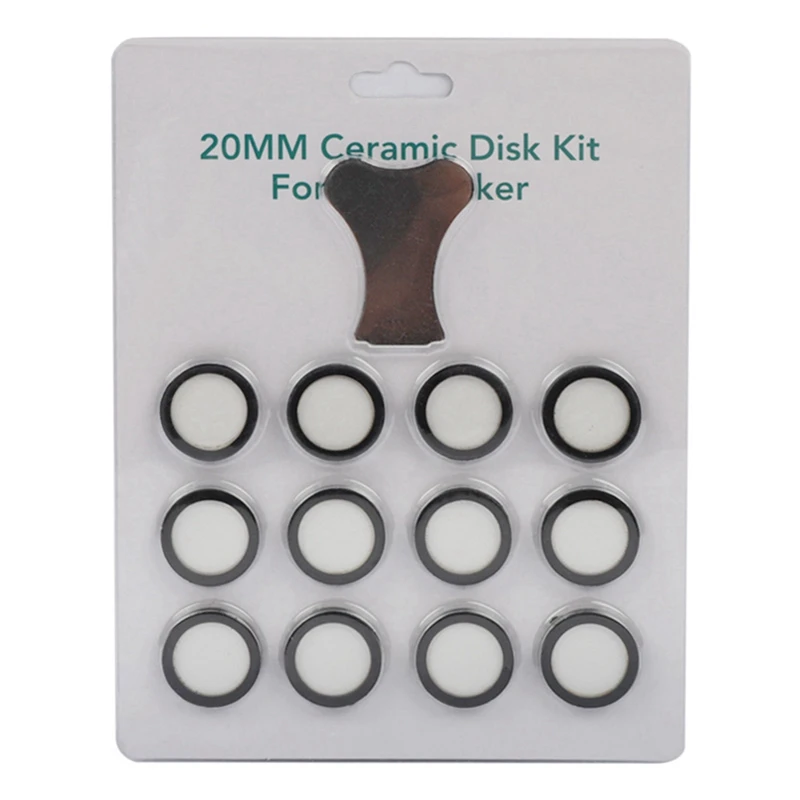 Top Sale 12Pack Ultrasonic Mist Maker Fogger Ceramics Discs For Humidifier Parts Transducer Discs With Cap Tool