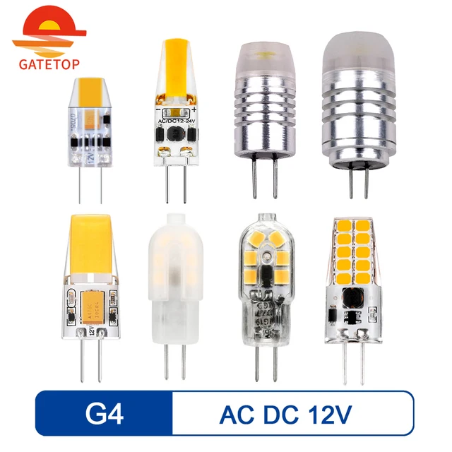 โคมไฟ G4 LED ac/dc 12V พลังงานต่ำ1.2W 1.4W 2W 3W เอฟเฟกต์ไฟสูงไม่มี stroboscopic สำหรับห้องครัว lampu gantung Kristal เรียนห้องน้ำ 1