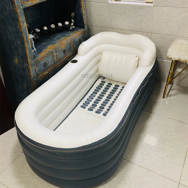 Description Picture 4 of itemModern Whirlpool Inflatable Bathtub Bathroom Bathtubs Household Massage Constant Temperature Whirlpool Adult Folding Bathtub