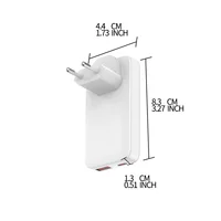 Flat USB C Wall Charger 65W GaN USB-A USB-C Wall Charger Ultra Slim Folding Travel Dual Port USB Wall Charger For Phones Tablets 6