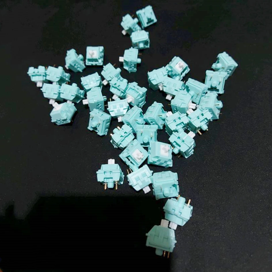Ktt mint switch for mechanical keyboard content linear 3 pins 45g trigger 50g bottom out spiral 