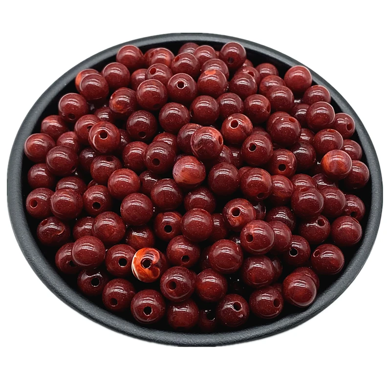 Colorful Acrylic Round Beads for Jewelry Making and DIY Accessories