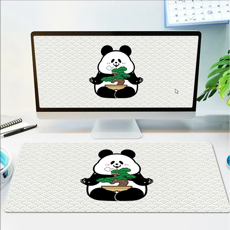 

Panda Desk Pad Kawaii Gamer Accessories Mouse Gaming Mousepad Computer Desks Keyboard Mats Mat Mause Pads Large Xxl Protector Pc